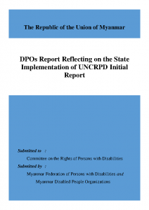 DPOs report relflection on state implementation of UNCRPD