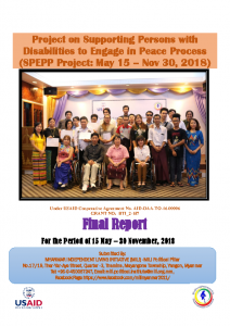 Final Report of SPEPP Project (May 15- Nov 30, 2018)revised